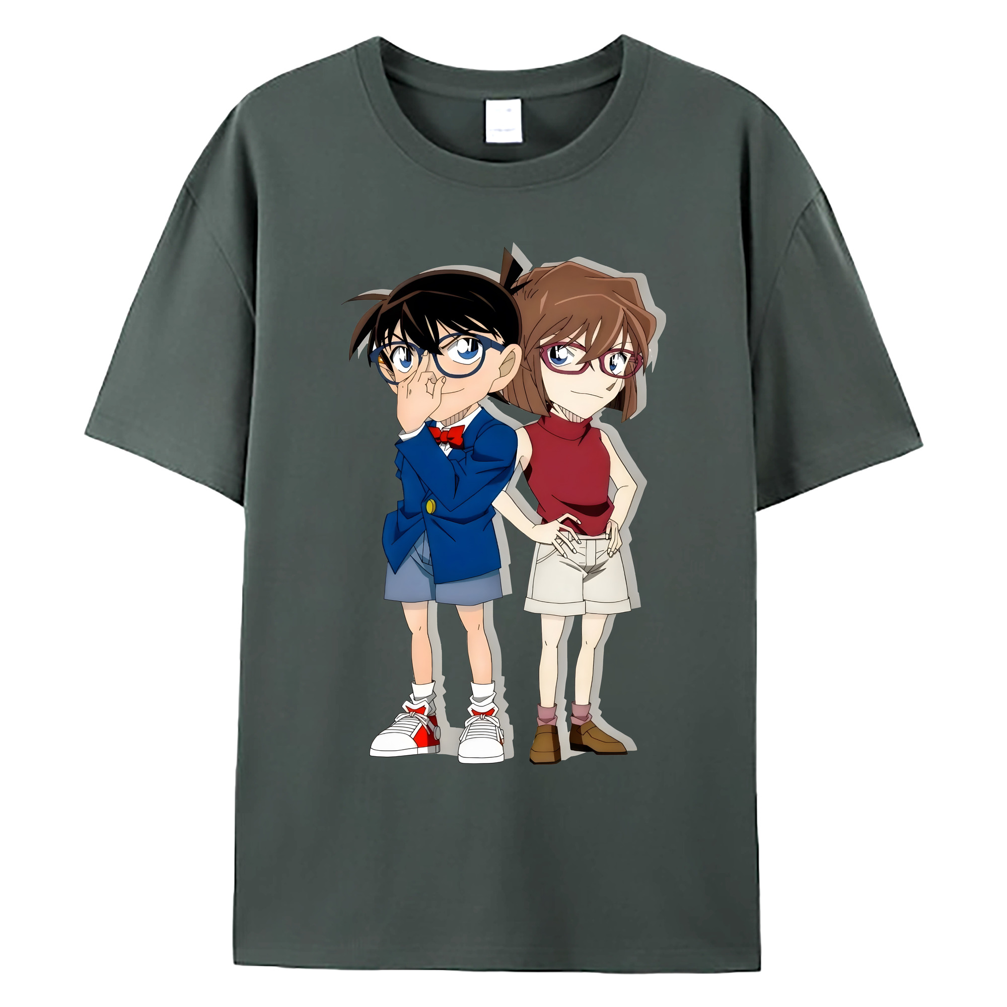 （画像用） 名探偵コナン 灰原 哀 はいばら あい Detective Conan Anita Hailey、Vi Graythorn Haibara Ai 綿100％ メンズ半袖Tシャツ｜肌触りやわらか＆通気性